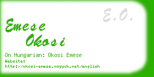 emese okosi business card